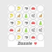 DIY Fish Prawn Crab Dice | Bdaaruit-Cua Cá Cp/魚 蝦 Sticker (Vel)