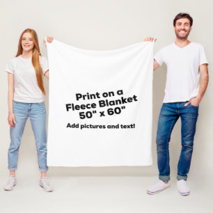 DIY FLEECE BLANKET - voeg foto's en tekst toe!