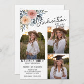 DIY Foto Afstuderen Verjaardag Delicate Floral Dec Kaart (Voorkant / Achterkant)