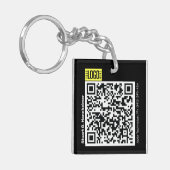 DIY Foto-ID Logo QR-code Sleutelhanger (Voorkant Links)
