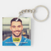 DIY Foto-ID Logo QR-code Sleutelhanger (Achterkant)