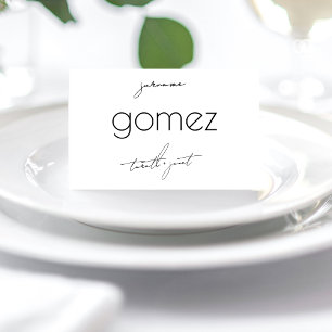 DIY Gevouwen Zwart Wit Trouwplaats Kaarten