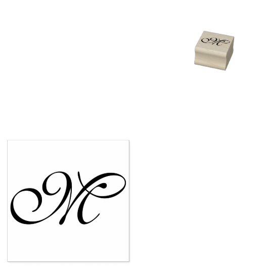 DIY - Gewoon Monogram + de jouwe Rubberstempel (Gestempeld)