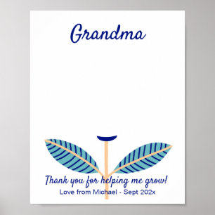 DIY Handprint - Dank u Sjabloon Poster