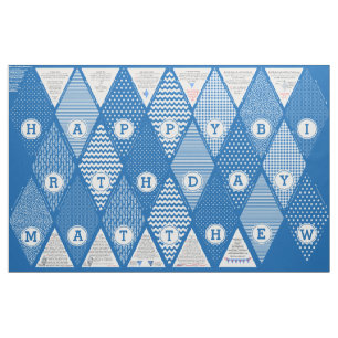 DIY Happy Birthday Personalized Pennant Banner Stof