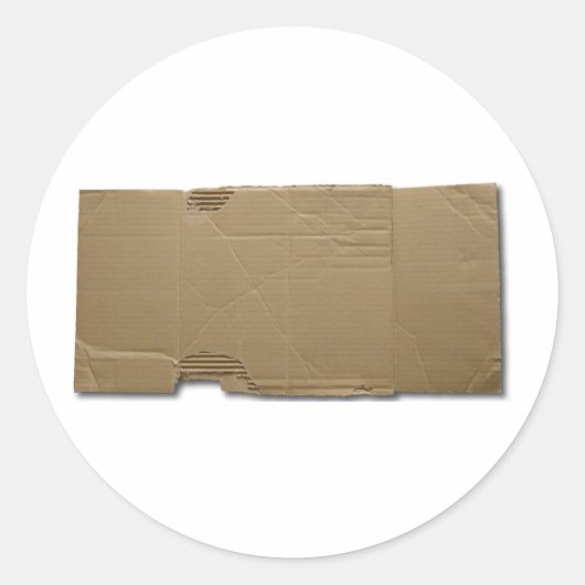 DIY kartonnen bord Ronde Sticker (Voorkant)