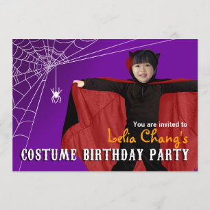 DIY Kinder Halloween Costume Foto Birthday Party Kaart