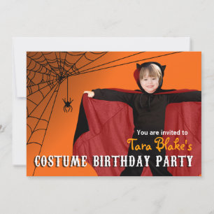 DIY Kinder Halloween Costume Foto Birthday Party Kaart