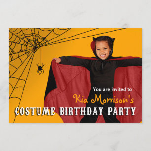 DIY Kinder Halloween Costume Foto Birthday Party Kaart