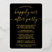 DIY kleur gelukkig ooit na partij 1 foto bruiloft Folie Uitnodiging (Voorkant)