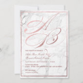 DIY-kleur, Monogrammen, Faux Roos Gold Fancy scrip Kaart (Voorkant)