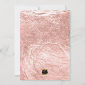 DIY-kleur, Monogrammen, Faux Roos Gold Fancy scrip Kaart (Achterkant)