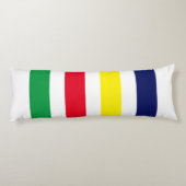 DIY-kleuren 4 Stripe Red Blue Green White Lichaamskussen (Achterkant)