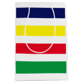 DIY-kleuren 4 Stripe Red Blue Green White Medium Cadeauzakje (Voorkant)