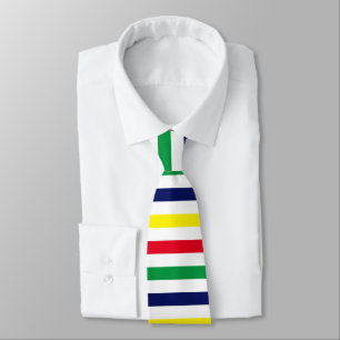 DIY-kleuren 4 Stripe Red Blue Green White Stropdas