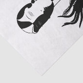 DIY Kleuren Art Deco Dame Met Parels Tissuepapier (Detail)