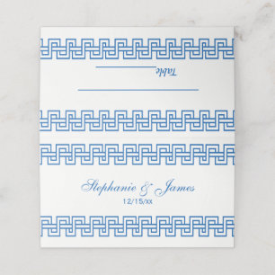 DIY Kleuren Azure Blauw Grieks Sleutel Meander Ran