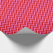 DIY-kleuren Chevron Zigzag SV Red Hot Pink Cadeaupapier (Hoek)