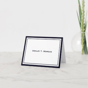 DIY Kleuren Eenvoud Donkerblauw Lijst Gepersonalis Notitiekaartje