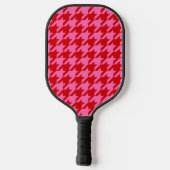 DIY-kleuren Houndstooth SV Red Hot Pink Pickleball Paddle (Achterkant)