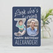 DIY Kleuren · Kijk Wie is 30 Verjaardagsfeest 2 Fo Kaart (Staand voorkant)