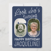 DIY Kleuren · Kijk Wie is 60 Verjaardagsfeest 2 Fo Kaart (Voorkant)