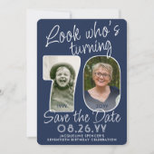 DIY Kleuren · Kijk Wie is 70 Verjaardagsfeest 2 Fo Save The Date (Voorkant)