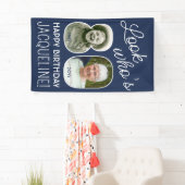 DIY Kleuren · Kijk Wie is 80 Verjaardagsfeest 2 Fo Spandoek (Insitu)