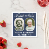 DIY Kleuren · Kijk Wie is 90 Verjaardagsfeest 2 Fo Servet (Insitu)
