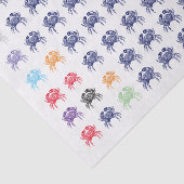 DIY Kleuren  Krab #1 Tekening - Multi Kleuren Tissuepapier (Detail)