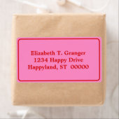 DIY-kleuren met roze rand 3 rood Etiket (Insitu)