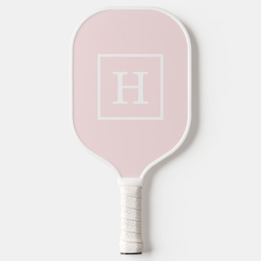 DIY-kleuren omhuld Initiaal LT roze wit Pickleball Paddle (Voorkant)