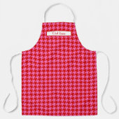 DIY Kleuren Rood Heet Roze POLKA Houndstooth Patro Schort (Voorkant)