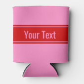DIY-kleuren roze #3, rode lintnaam Monogram S Blikjeskoeler (Voorkant)