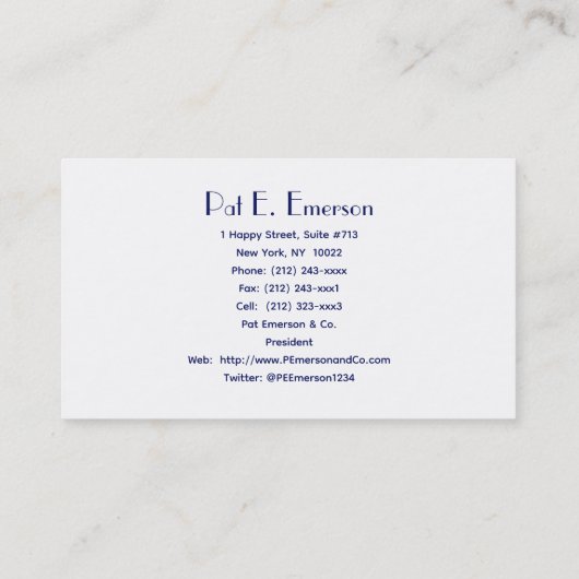 DIY Kleuren  uiterlijk art deco pluim patroon Visitekaartje (Achterkant)