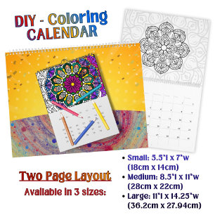 DIY Kleurplaat Mandala Outline Art - Kalender