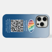 DIY Kleurverloop · Business Logo & QR Code iPhone Hoesje (Achterkant horizontaal)