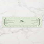 DIY Kosmetische Jar Wrap-Around Label in Retro Gro Waterfles Etiket (Enkel label)