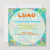 DIY / luau, aanpasbare achtergrond/tekstkleuren Kaart (Achterkant)