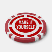 DIY Maak het zelf rood en wit Pokerchips (Enkel)