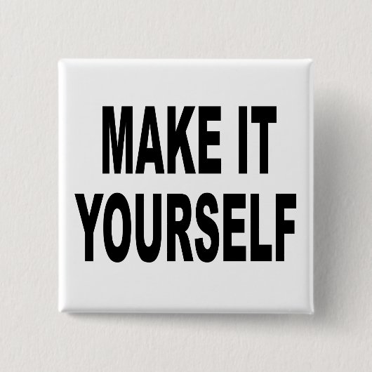 DIY Maak het zelf vierkant Button (Voorkant)