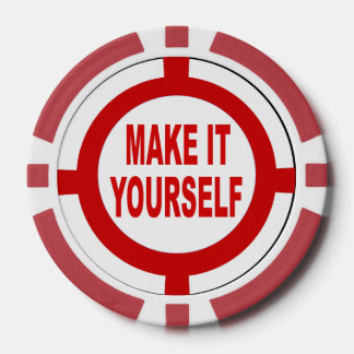 DIY Maak het zelf wit en rood Pokerchips