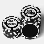 DIY Maak het zelf wit en zwart Pokerchips (Opstapeling)