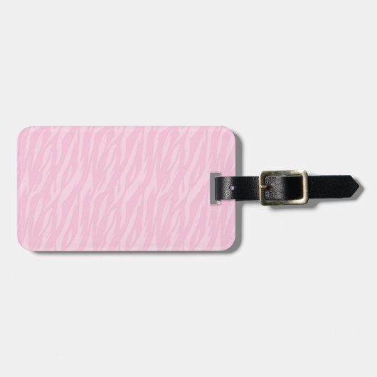 DIY Maak uw eigen roze Zebra-Bagagelabel af Bagagelabel (Voorkant horizontaal)
