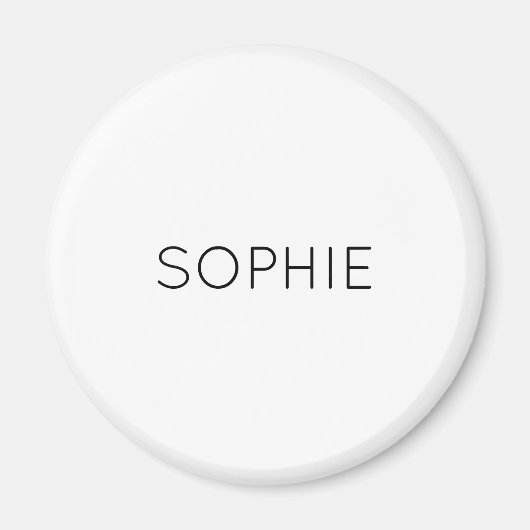 DIY Magnet | Aangepaste tekst, kleur, naam, monogr Magneet (Voorkant)