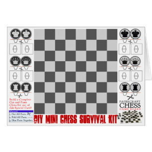 DIY Mini Chess Survival Kit Papercraft
