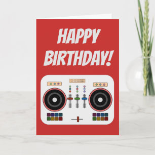 DIY Moderne DJ Birthday Card Kaart