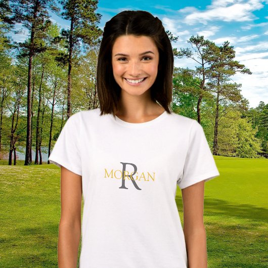 DIY Monogram & naam, Trendy Gold & Grey Text Hoodie