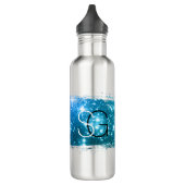 DIY Monogram Wh & Zwart, Stardust Brush Stroke Waterfles (Links)