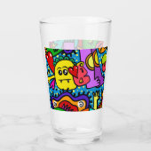 DIY MONSTRE HEUREUX CRITTER DOODLE Verre (Dos)